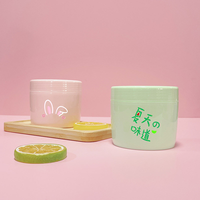Schrobt de Eco vriendschappelijke Roze Groene Kosmetische Kruik de Botercontainer 8oz van de Gezichtsroom