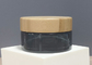 5grams Amber Glass Cosmetic Jar Glass-Lippenpommadecontainers met het Deksel van de Bamboeschroef